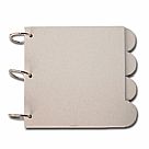 3-Ring Square Round Tab Chipboard Book